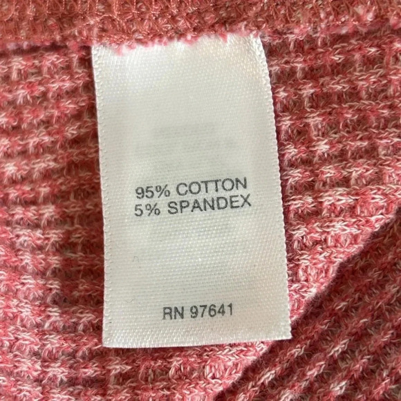 J Jill Coral Heather Ribbed Knit Turtleneck w/ Ruched Sides Sz M - Picture 4 of 4